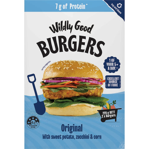 Wildly Good Original Veggie Burgers (2 Pack) 220g