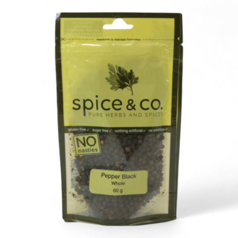 Spice & Co Pepperorns Black Whole 60g