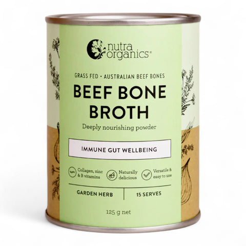 Nutra Organics Beef Bone Broth & Garden Herb 125g