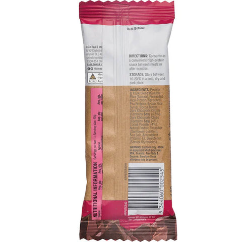 Amazonia Raw Protein Bar Triple Choc Brownie 40g
