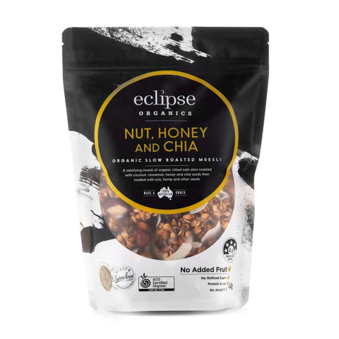 Eclipse Organic Muesli Toasted Nuts Honey And Chia 500g