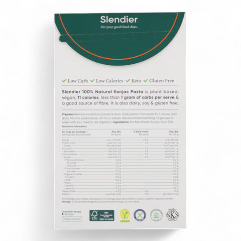 Slendier Pasta Fettuccine Style Organic 400g