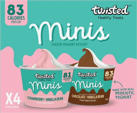 Twisted Gluten Free Frozen Yoghurt Mini Multpack 480mL (4 Pack)