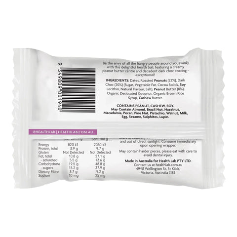 Health Lab Peanut Butter Envy Nut-Butter Filled Ball 40g