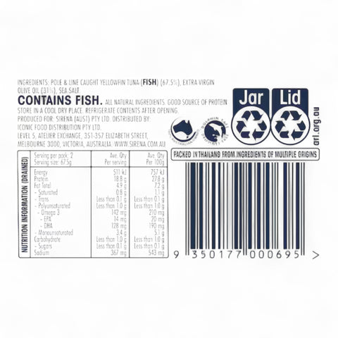 Sirena Tuna Fillets Olive Oil 200g