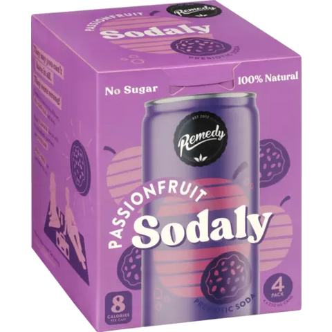 Remedy Sodaly Passionfruit 4x250mL