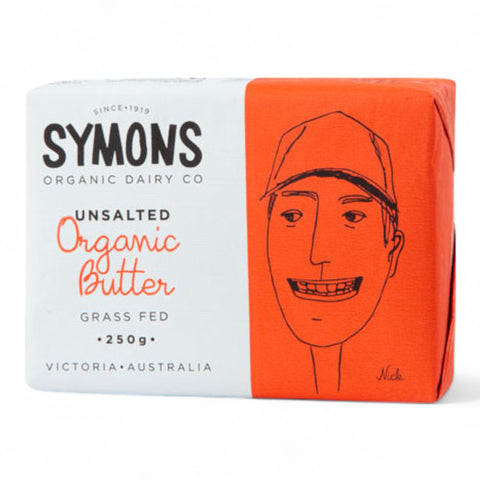 Symons Organic Butter Unsalted 250g