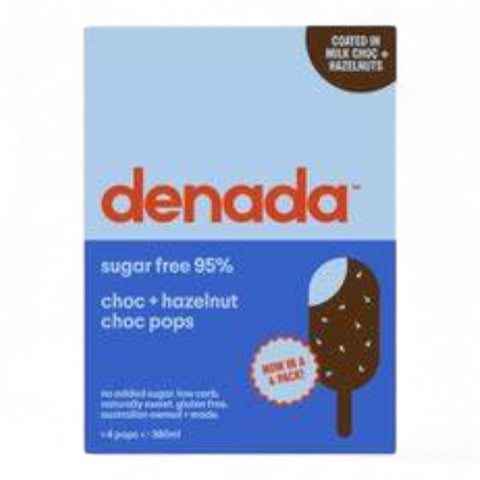 Denada Sugar Free Choc & Hazelnut Chocs Pops Ice Cream