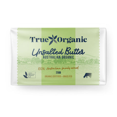 True Organic Australian Unsalted Butter 250g