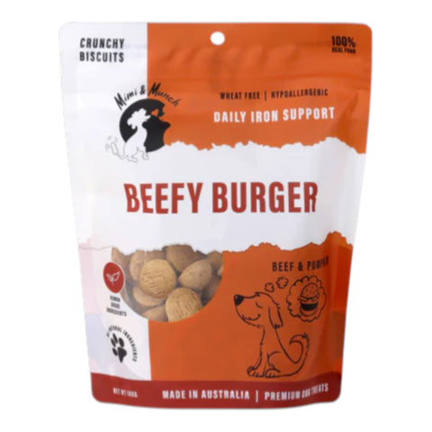 Mini & Munch Beefy Burger - Wheat Free Biscuits - Beef & Pumpkin-åÊ180g