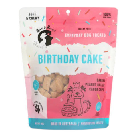 Mini & Munch Birthday Cake - Wheat Free Biscuits Soft Baked - Banana Peanut Butter Carob ChipsåÊ180g