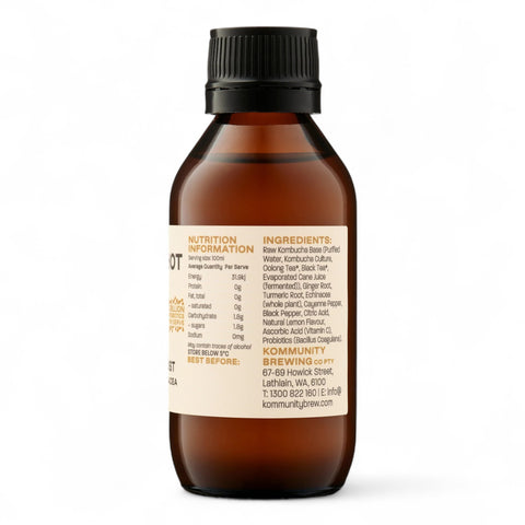 Kommunity Brew Herbal Health Shot Immunity Boost With Ginger & Echinace 100ml
