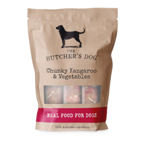 The Butcher's Dog Chunky Kangaroo & Vegetable 1.5kg (6x250g Discs)