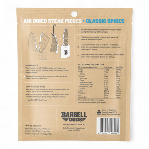 Barbell Air Dried Steak Classic Original Blend 70g