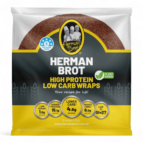 Herman Brot High Protein Low Carb Wraps 330g (6 Pack)