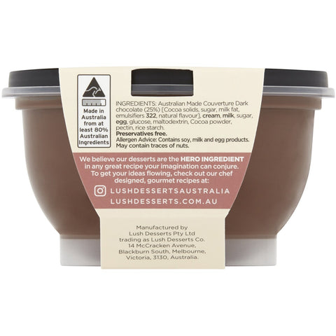 Lush Dark Chocolate Ganache Mousse Dessert 250G