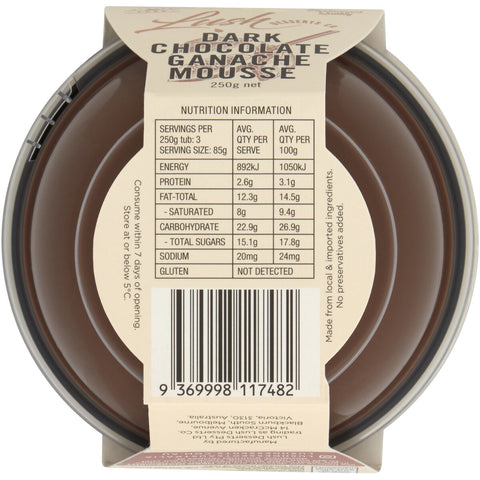 Lush Dark Chocolate Ganache Mousse Dessert 250G