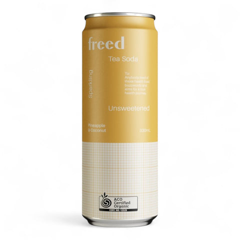 Freed Beverages Pineapple & Coconut Tea Soda 330mL