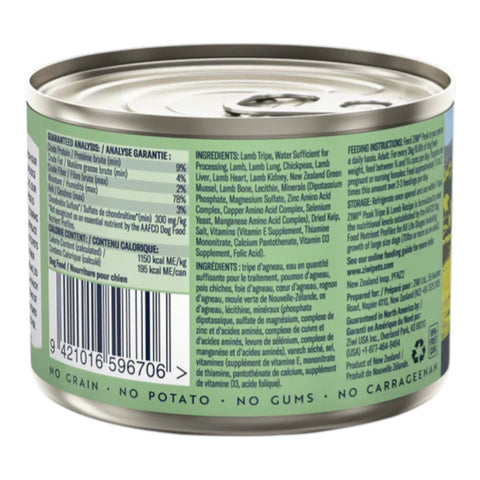 ZIWI Peak Dog Can Tripe & Lamb 170g