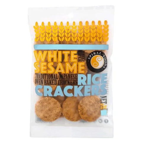 Spiral Foods Rice Crackers White Sesame Wheat Free 75g Default Title