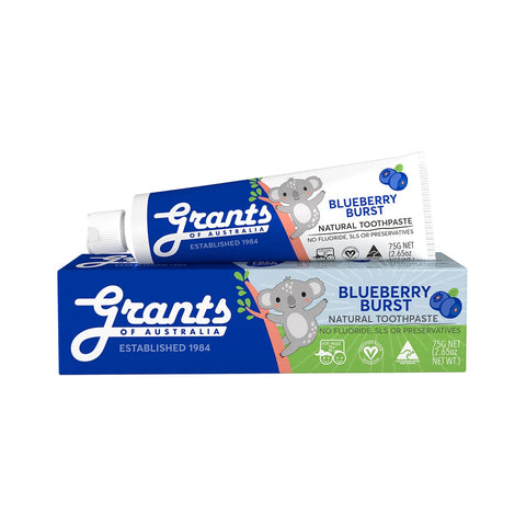 Grants Of Australia Blueberry Burst Toothpaste For Kids 75g Default Title