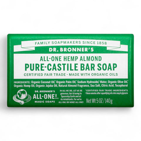 Dr. Bronner's All-one Hemp Almond Pure-castile Bar Soap 140g