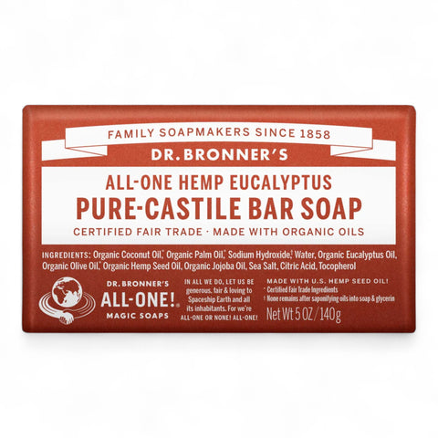Dr Bronner's Eucalyptus Pure Castile Bar Soap 140g