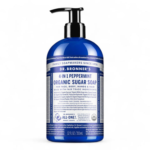 Dr. Bronner's Peppermint Organic Pump Soap 355mL