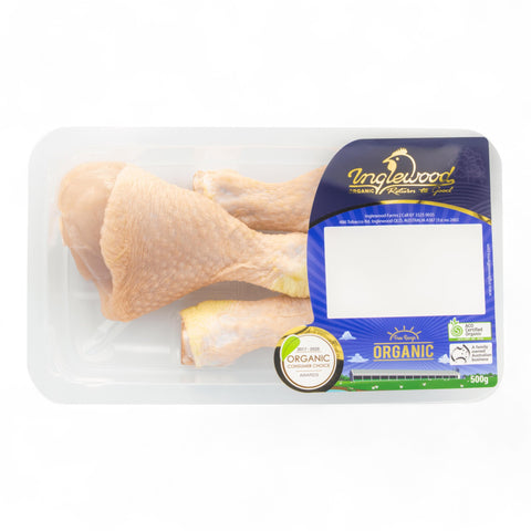 Inglewood Farms Free Range Organic Chicken Drumsticks 450gm