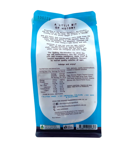 The Sydney Marshmallow Co Toasted Coconut 200g