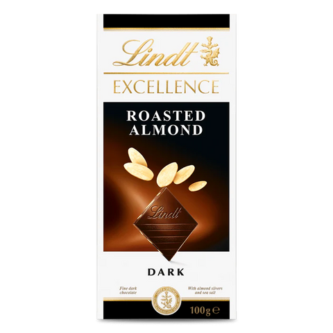Lindt Excellence Dark Chocolate Roasted Almond 100g