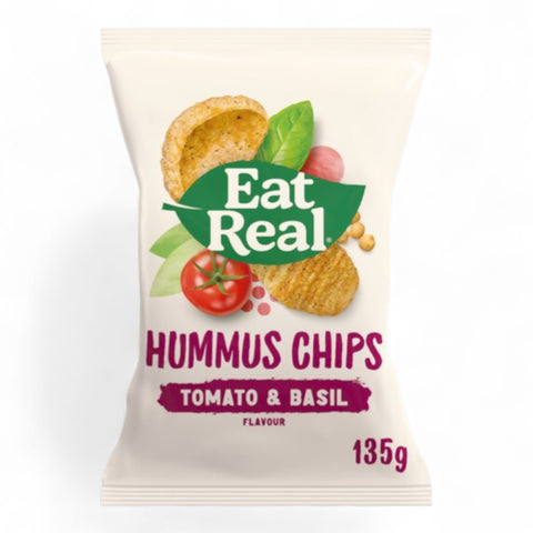 Eat Real Hummus Chips Tomato & Basil Flavour 135g