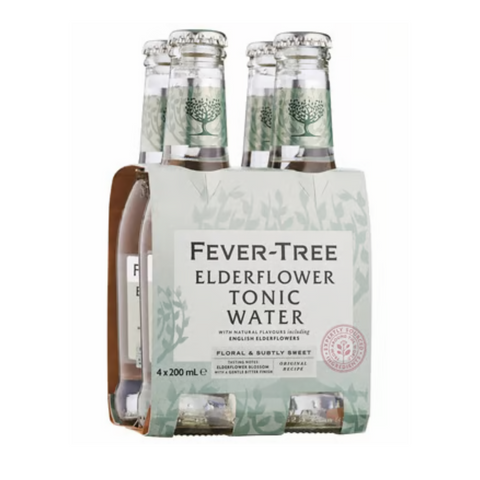 Fever-Tree Elderflower Tonic Water 200mL (4 Pack)