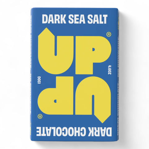 Upup Dark Sea Salt Choc Bar 130g