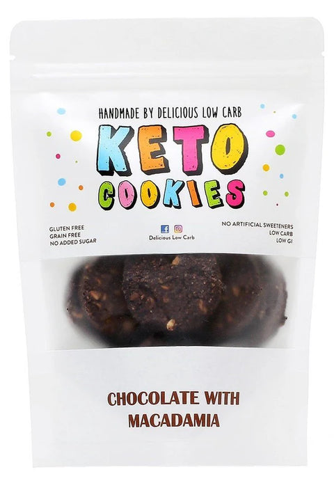 Keto Cookies Low Carb Chocolate Macadamia 100g