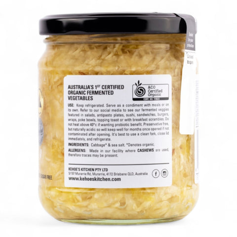 Kehoe Kitchen Traditional Organic Sauerkraut 410gm