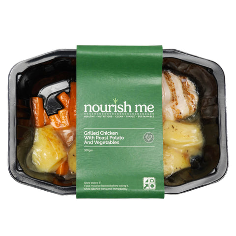 Nourish Me Grilled Chicken With Roast Potato And Vegetables 360g