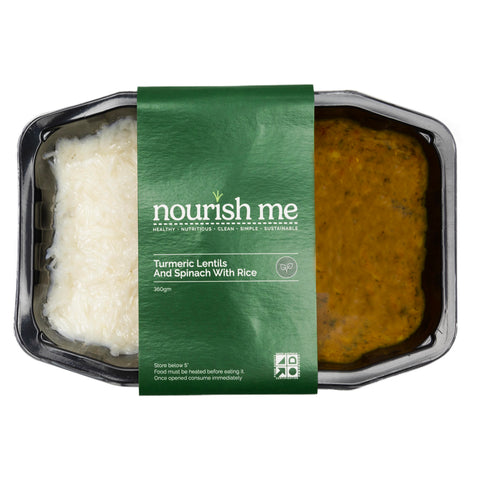 Nourish Me Turmeric Lentil & Spanich With Rice 360g