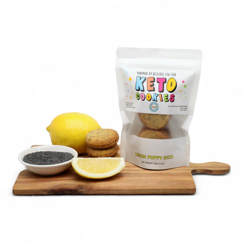 Delicious Low Carb Lemon Poppy Seed Keto Cookies (10 Cookies) 100g