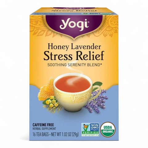 Yogi Tea Herbal Tea Bags Honey Lavender Stress Relief 16pk
