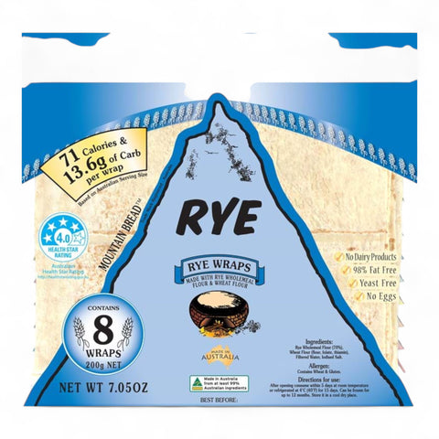 Mountain Bread Rye Wraps (8 Pack) 200g