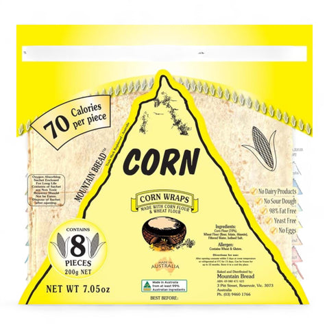 Mountain Bread Corn Wraps (8 Pack) 200g