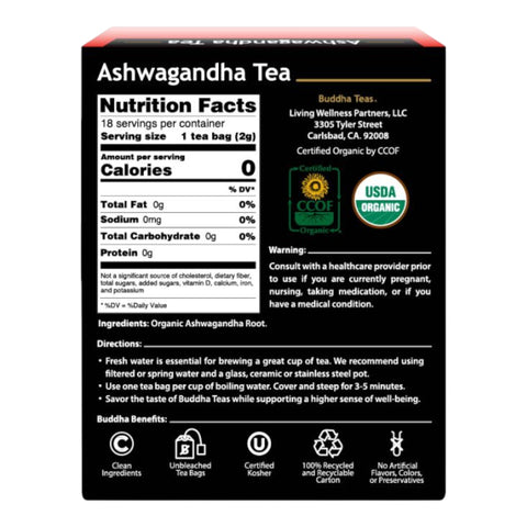 Buddha Teas Ashwagandha Tea (18 Bags)