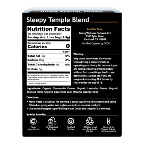 Buddha Teas Sleepy Temple Blend (18 Bags)