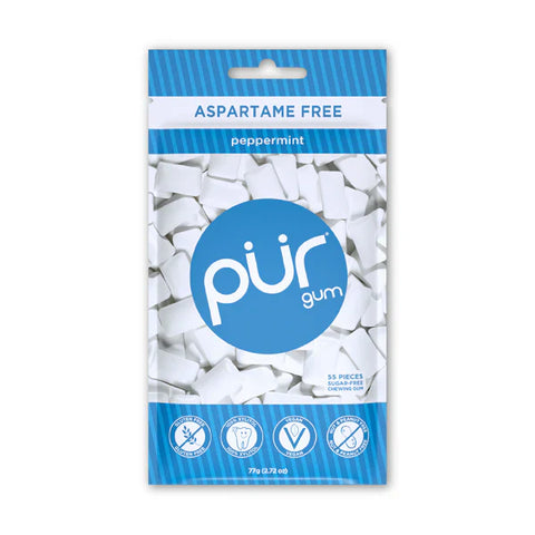 Pur Peppermint Gum Bag 77g
