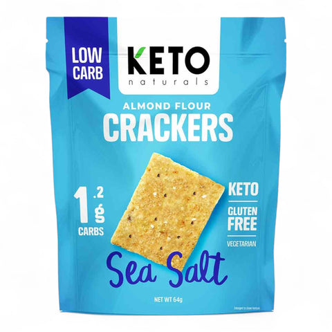 Keto Naturals Almond Flour Crackers Sea Salt 64g