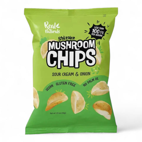 Real Naturals Shiitake Mushroom Chips Sour Cream & Onion 32g