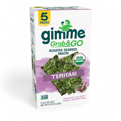 Gimme Grab & Go Teriyaki Seaweed Snacks, 5-Pack