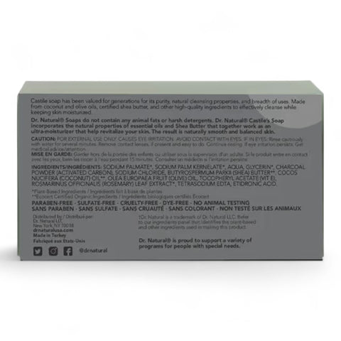 Dr Natural Bar Soap Charcoal