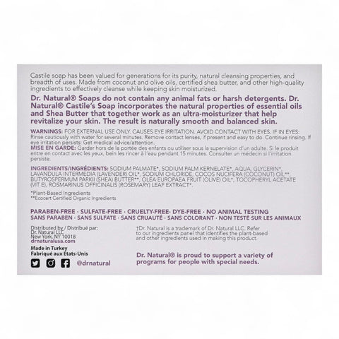 Dr Natural Bar Soap Lavender